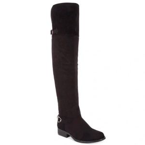 American Rag Womens Adarra Faux Suede Over-The-Knee Boots Black 6 M